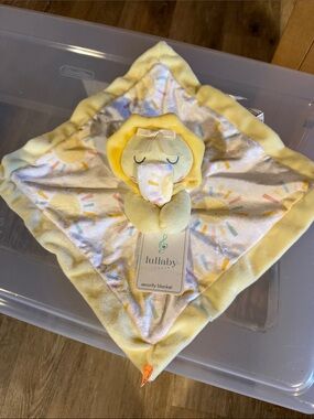 Yellow Sun Plush Security Blanket for Kids by
